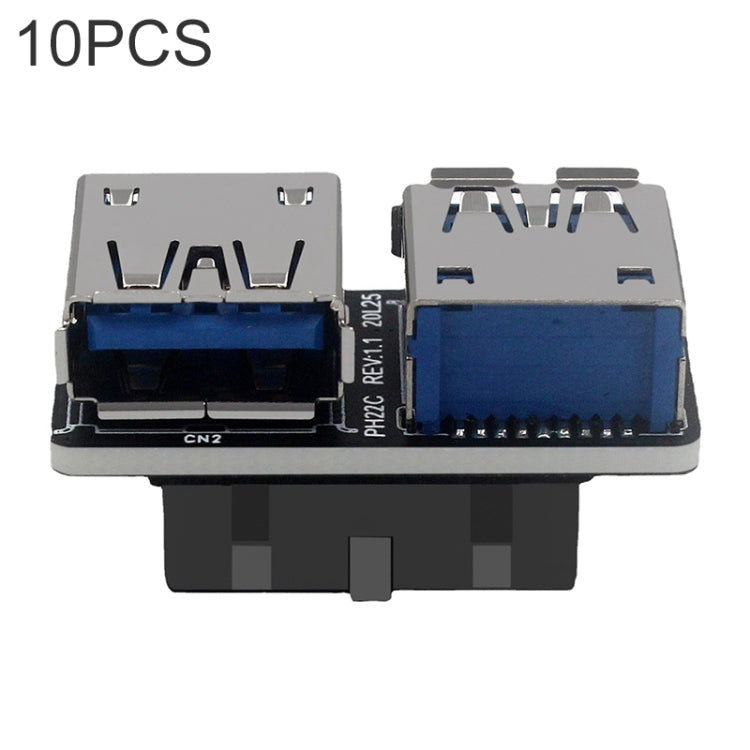 Frendorf | 10 PCS 19/20Pin zu Dual USB 3.0 Adapter Converter, Modell:PH22C