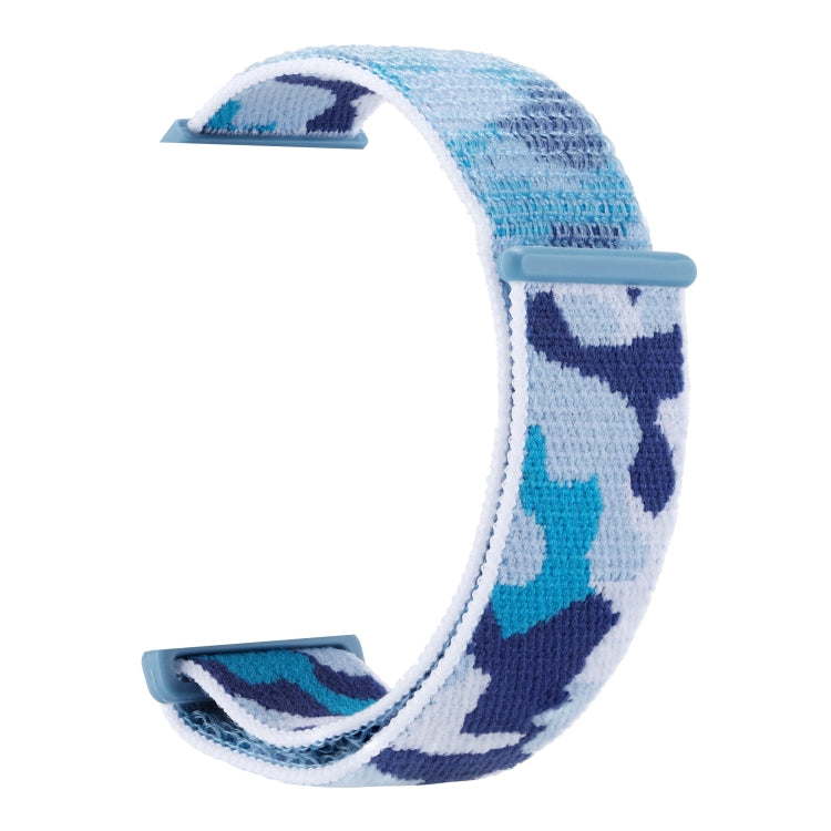 Frerndorf | Nylon Loop Uhrband für Apple Watch Ultra 49mm & Watch Ultra 2 49mm / Series 9 & 8 & 7 45mm / SE 3 & SE 2 & 6 & SE & 5 & 4 44mm / 3 & 2 & 1 42mm (Blaue Tarnung)