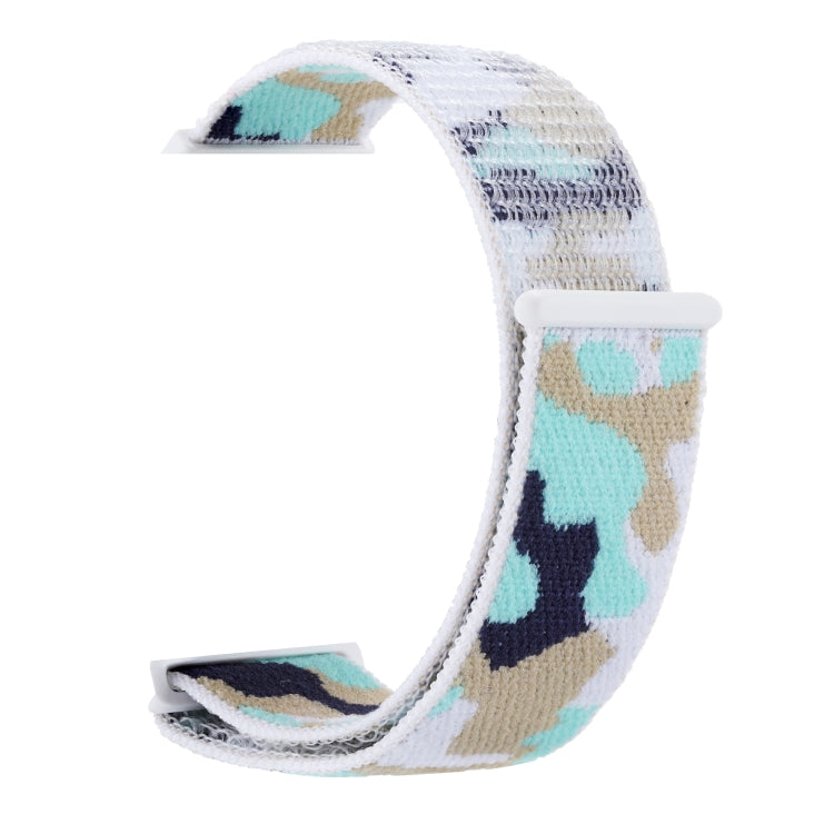 Frerndorf | Nylon Loop-Uhrenarmband für Apple Watch Ultra 49mm & Watch Ultra 2 49mm / Series 9 & 8 & 7 45mm / SE 3 & SE 2 & 6 & SE & 5 & 4 44mm / 3 & 2 & 1 42mm (Hellblau Camouflage)