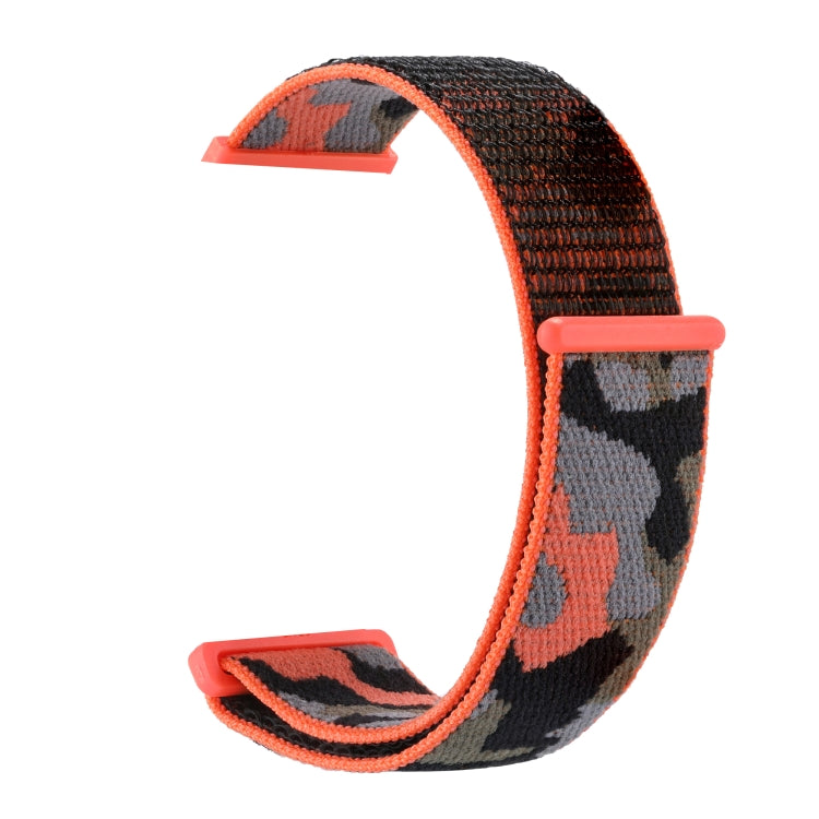 Frerndorf | Nylon Loop Uhrband für Apple Watch Series 9&8&7 41mm / SE 3&SE 2&6&SE&5&4 40mm / 3&2&1 38mm (Orange Camouflage)