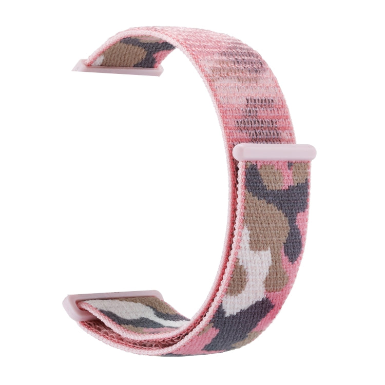 Frerndorf | Nylon Loop-Uhrenarmband für Apple Watch Series 9&8&7 41mm / SE 3&SE 2&6&SE&5&4 40mm / 3&2&1 38mm (Rosa Camouflage)