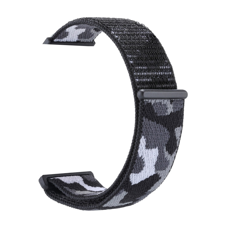 Frerndorf | Nylon Loop Uhrenarmband für Apple Watch Series 9&8&7 41mm / SE 3&SE 2&6&SE&5&4 40mm / 3&2&1 38mm (Schwarz Camouflage)