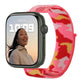 Frerndorf | Nylon Loop Uhrband für Apple Watch Series 9&8&7 41mm / SE 3&SE 2&6&SE&5&4 40mm / 3&2&1 38mm(Rote Camouflage)
