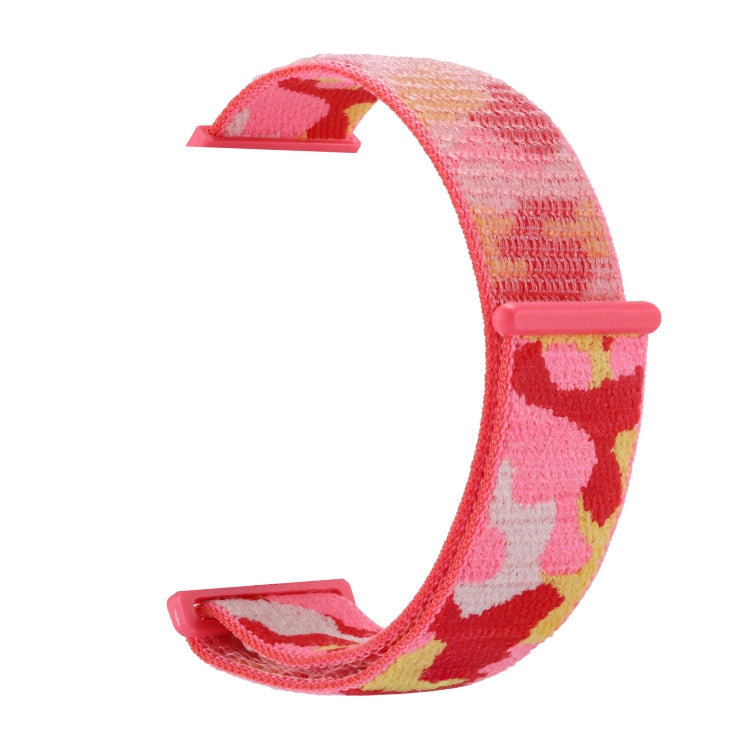 Frerndorf | Nylon Loop Uhrband für Apple Watch Series 9&8&7 41mm / SE 3&SE 2&6&SE&5&4 40mm / 3&2&1 38mm(Rote Camouflage)