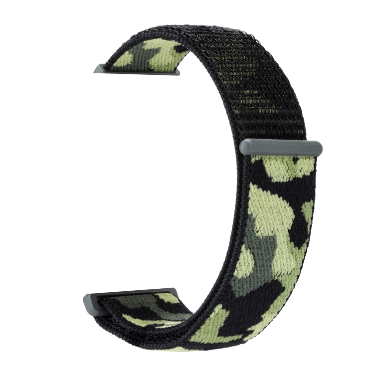 Frerndorf | Nylon Loop Uhrenarmband für Apple Watch Series 9&8&7 41mm / SE 3&SE 2&6&SE&5&4 40mm / 3&2&1 38mm (Armeegrün Tarnmuster)