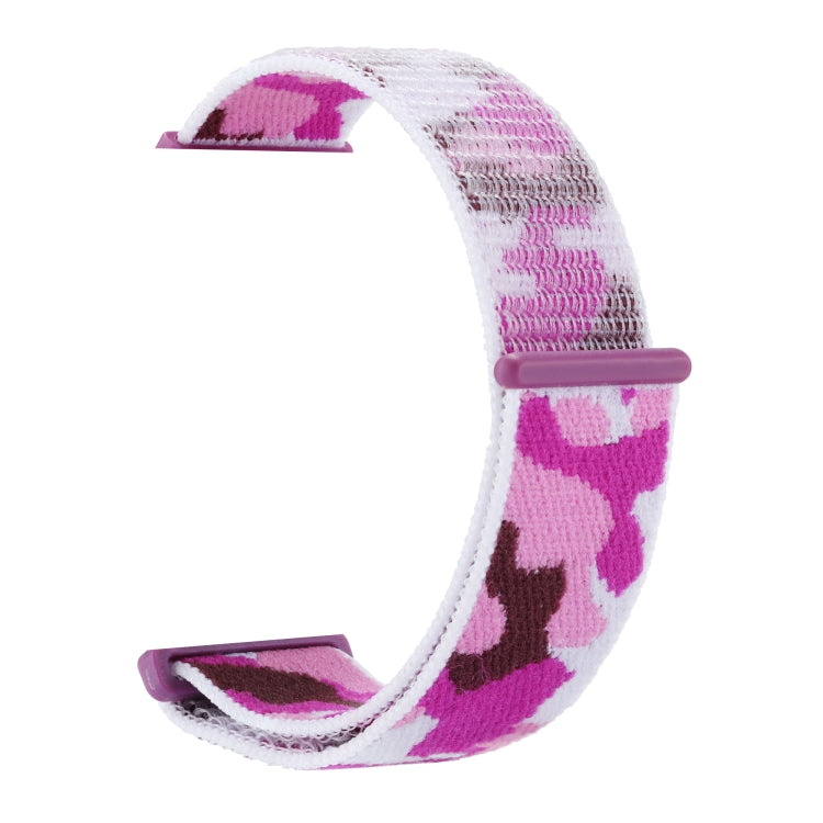 Frerndorf | Nylon Loop-Uhrenarmband für Apple Watch Series 9&8&7 41mm / SE 3&SE 2&6&SE&5&4 40mm / 3&2&1 38mm (Lila Camouflage)