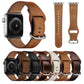 Frerndorf | Echtes Leder Armband für Apple Watch Series 9&8&7 41mm / SE 3&SE 2&6&SE&5&4 40mm / 3&2&1 38mm (Dunkelbraune Nadeltextur)
