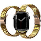 Frendorf | Elektroplattiertes Acryl-Uhrenarmband für Apple Watch Series 9&8&7 41mm / SE 3&SE 2&6&SE&5&4 40mm / 3&2&1 38mm(Gold)