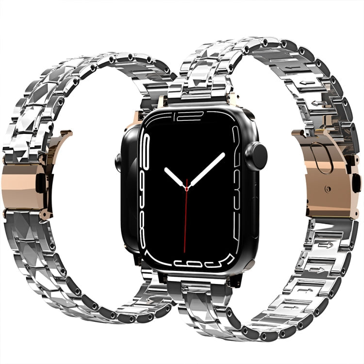 Frendorf | Elektrisch plattierter Acryl-Uhrenarmband für die Apple Watch Series 9&8&7 41mm / SE 3&SE 2&6&SE&5&4 40mm / 3&2&1 38mm (Silber)