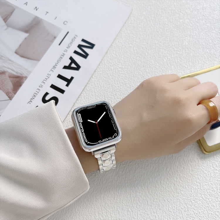 Frendorf | Elektrisch plattierter Acryl-Uhrenarmband für die Apple Watch Series 9&8&7 41mm / SE 3&SE 2&6&SE&5&4 40mm / 3&2&1 38mm (Silber)