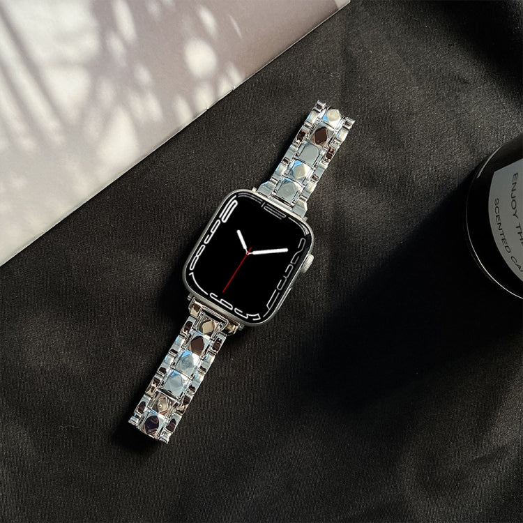 Frendorf | Elektrisch plattierter Acryl-Uhrenarmband für die Apple Watch Series 9&8&7 41mm / SE 3&SE 2&6&SE&5&4 40mm / 3&2&1 38mm (Silber)