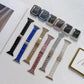 Frendorf | Elektrisch plattierter Acryl-Uhrenarmband für die Apple Watch Series 9&8&7 41mm / SE 3&SE 2&6&SE&5&4 40mm / 3&2&1 38mm (Silber)