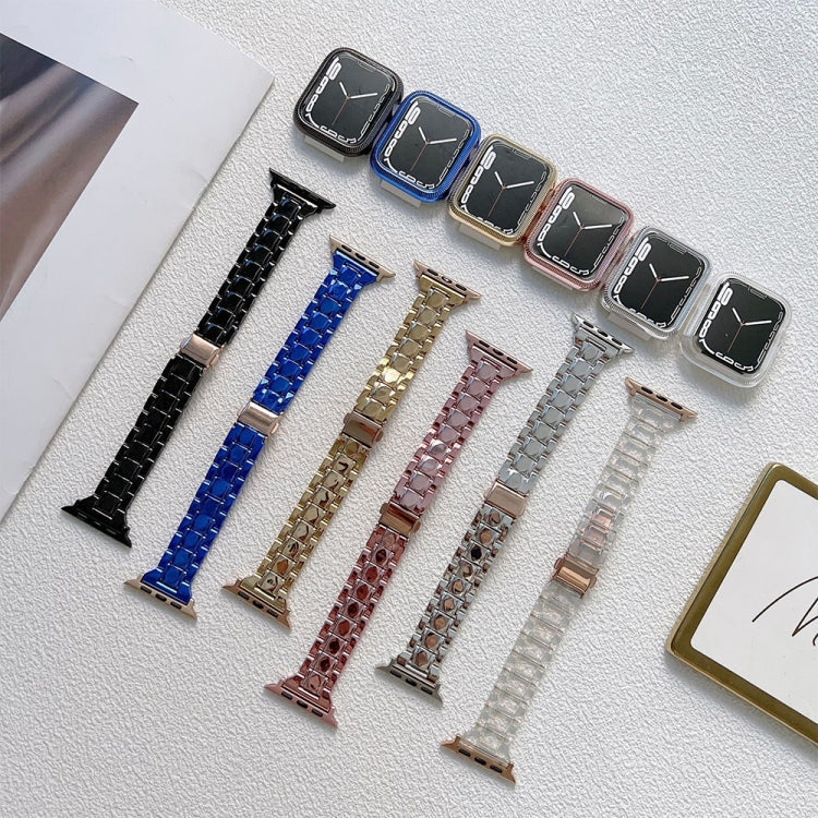 Frendorf | Elektrisch plattierter Acryl-Uhrenarmband für die Apple Watch Series 9&8&7 41mm / SE 3&SE 2&6&SE&5&4 40mm / 3&2&1 38mm (Silber)