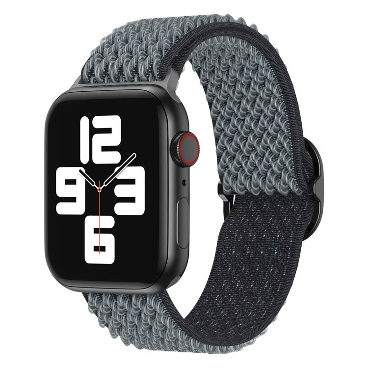 Frerndorf | Welle Nylon Uhrenarmband für Apple Watch Ultra 49 mm & Watch Ultra 2 49 mm / Series 9 & 8 & 7 45 mm / SE 3 & SE 2 & 6 & SE & 5 & 4 44 mm / 3 & 2 & 1 42 mm (Grau)