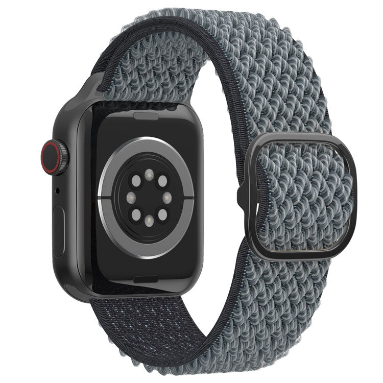 Frerndorf | Welle Nylon Uhrenarmband für Apple Watch Ultra 49 mm & Watch Ultra 2 49 mm / Series 9 & 8 & 7 45 mm / SE 3 & SE 2 & 6 & SE & 5 & 4 44 mm / 3 & 2 & 1 42 mm (Grau)