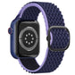 Frerndorf | Wave Nylon Uhrband für Apple Watch Ultra 49mm&Watch Ultra 2 49mm / Series 9&8&7 45mm / SE 3&SE 2&6&SE&5&4 44mm / 3&2&1 42mm (Mitternachtsblau Schwarz)