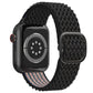 Frerndorf | Wave Nylon-Uhrenarmband für Apple Watch Series 9&8&7 41mm / SE 3&SE 2&6&SE&5&4 40mm / 3&2&1 38mm (Obsidian Schwarz)