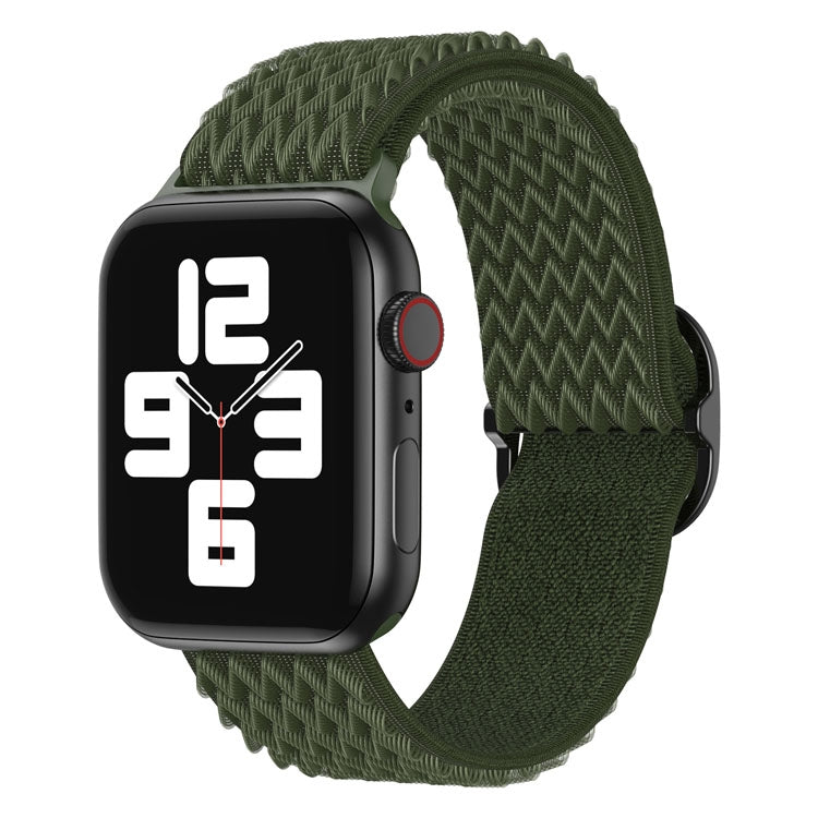 Frerndorf | Wave Nylon-Uhrenarmband für Apple Watch Series 9&8&7 41mm / SE 3&SE 2&6&SE&5&4 40mm / 3&2&1 38mm (Armeegrün)