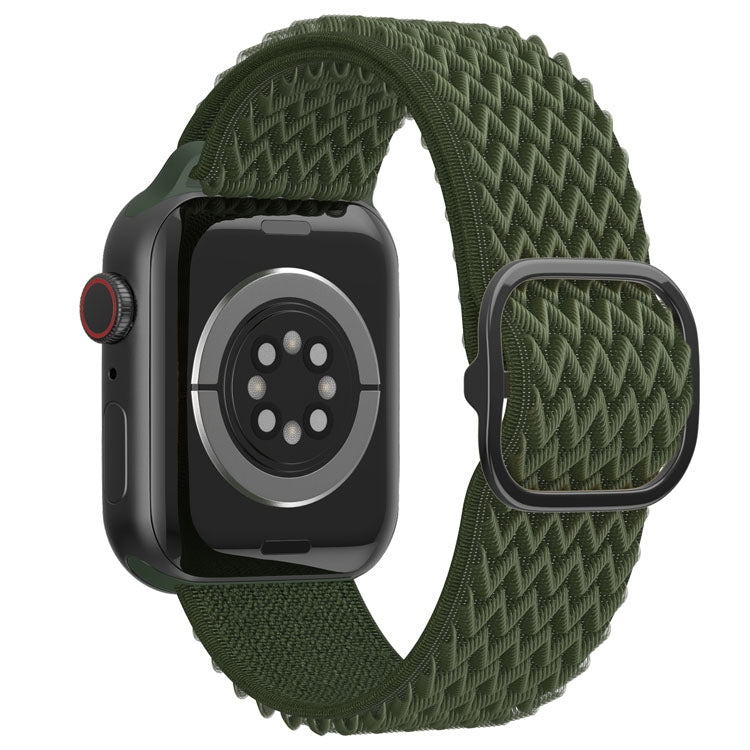 Frerndorf | Wave Nylon-Uhrenarmband für Apple Watch Series 9&8&7 41mm / SE 3&SE 2&6&SE&5&4 40mm / 3&2&1 38mm (Armeegrün)