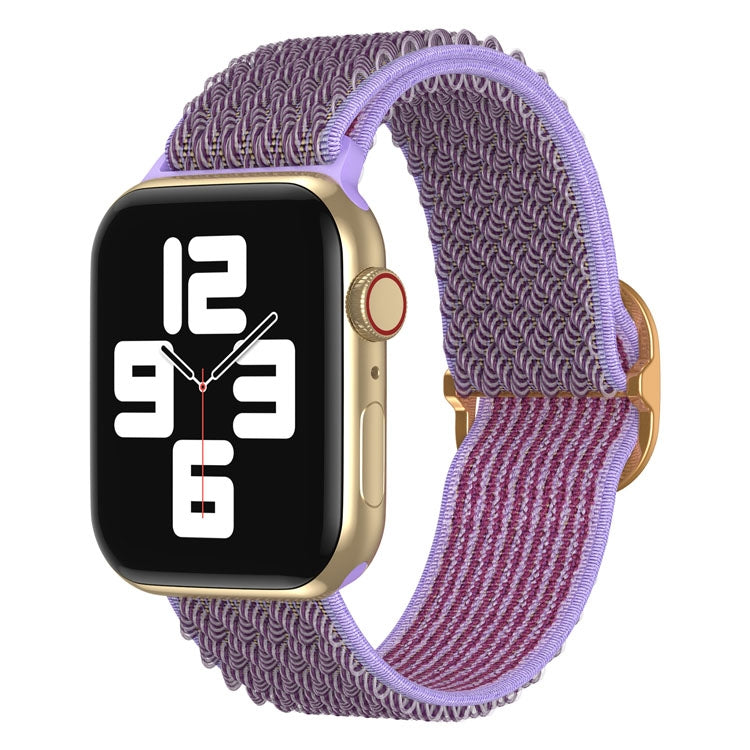 Frerndorf | Wave Nylon Uhrenband für Apple Watch Series 9&8&7 41mm / SE 3&SE 2&6&SE&5&4 40mm / 3&2&1 38mm (Lila)