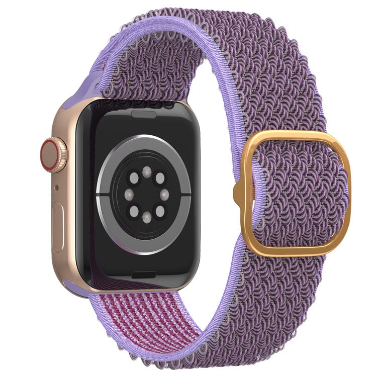 Frerndorf | Wave Nylon Uhrenband für Apple Watch Series 9&8&7 41mm / SE 3&SE 2&6&SE&5&4 40mm / 3&2&1 38mm (Lila)