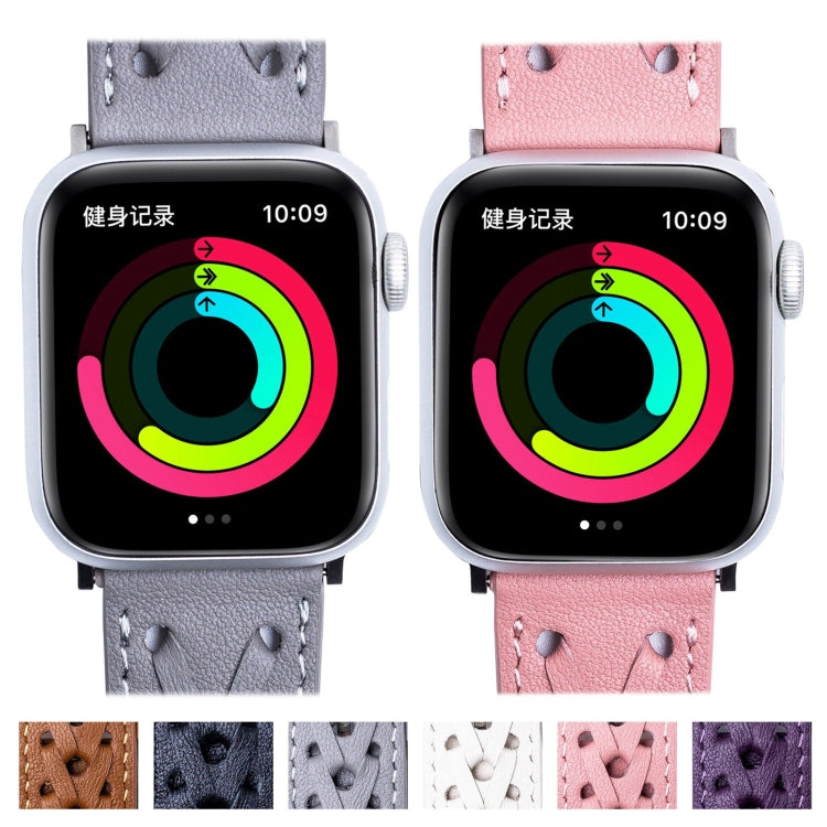 Frerndorf | Echtes Leder Geflochtenes Uhrenarmband Für Apple Watch Series 9&8&7 41mm / SE 3&SE 2&6&SE&5&4 40mm / 3&2&1 38mm(Grau)