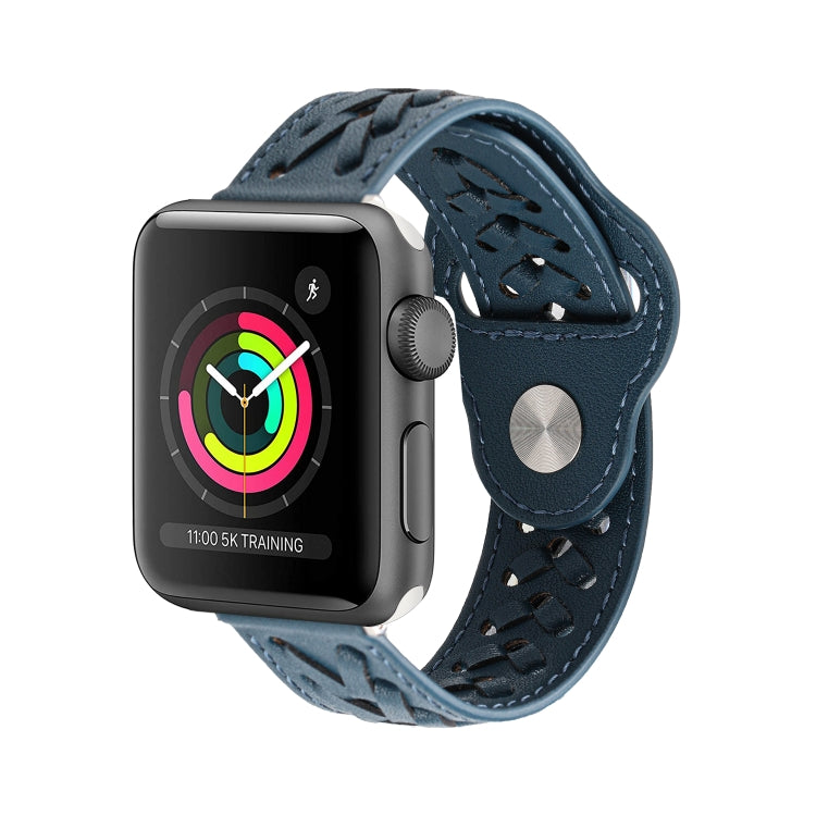 Frerndorf | Gewebtes Armband für Apple Watch Ultra 49mm&Watch Ultra 2 49mm / Series 9&8&7 45mm / SE 3&SE 2&6&SE&5&4 44mm / 3&2&1 42mm (Blau)