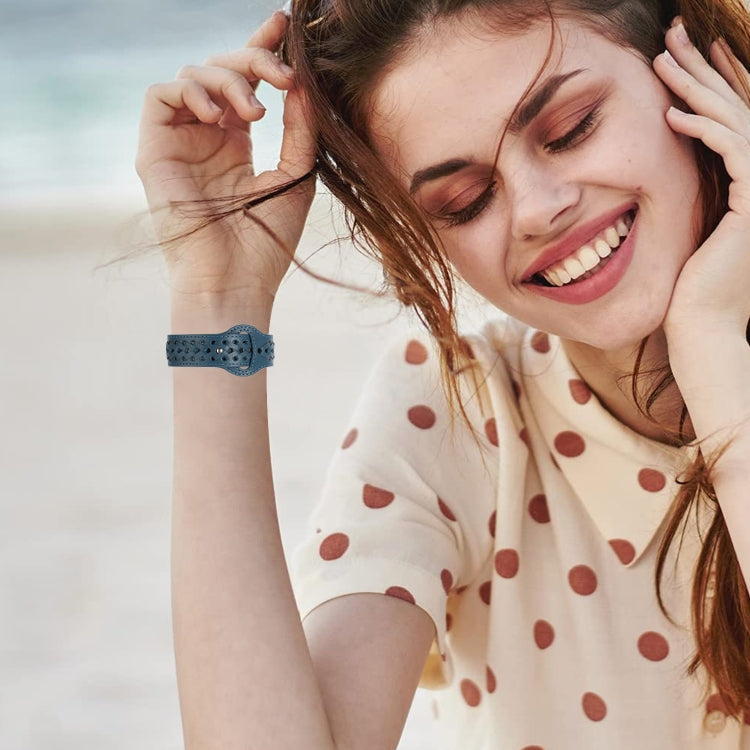 Frerndorf | Gewebtes Armband für Apple Watch Ultra 49mm&Watch Ultra 2 49mm / Series 9&8&7 45mm / SE 3&SE 2&6&SE&5&4 44mm / 3&2&1 42mm (Blau)