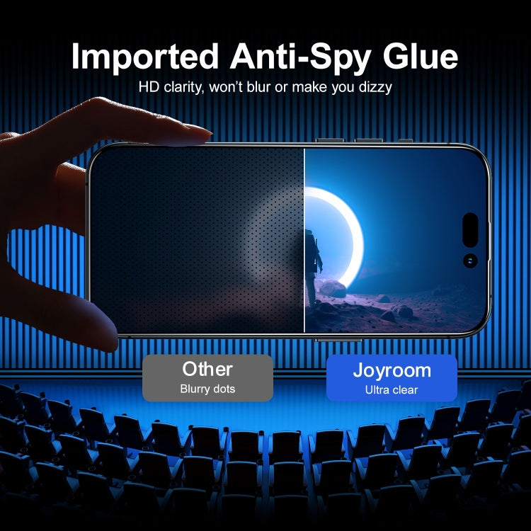 Frendorf | Für iPhone 14 Pro JOYROOM 2.5D Bildschirmdruck Vollbild Schwarzer Rand Datenschutz Gehärtetes Glas Folie