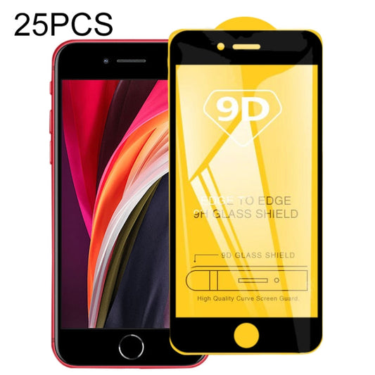 Frendorf | 25 PCS Für iPhone 8 & 7 9D Vollkleber Vollbild Tempered Glass Film