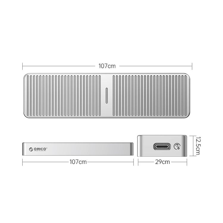 Frendorf | ORICO M221C3-SV M.2 NGFF 6Gbps SSD Gehäuse (Silber)