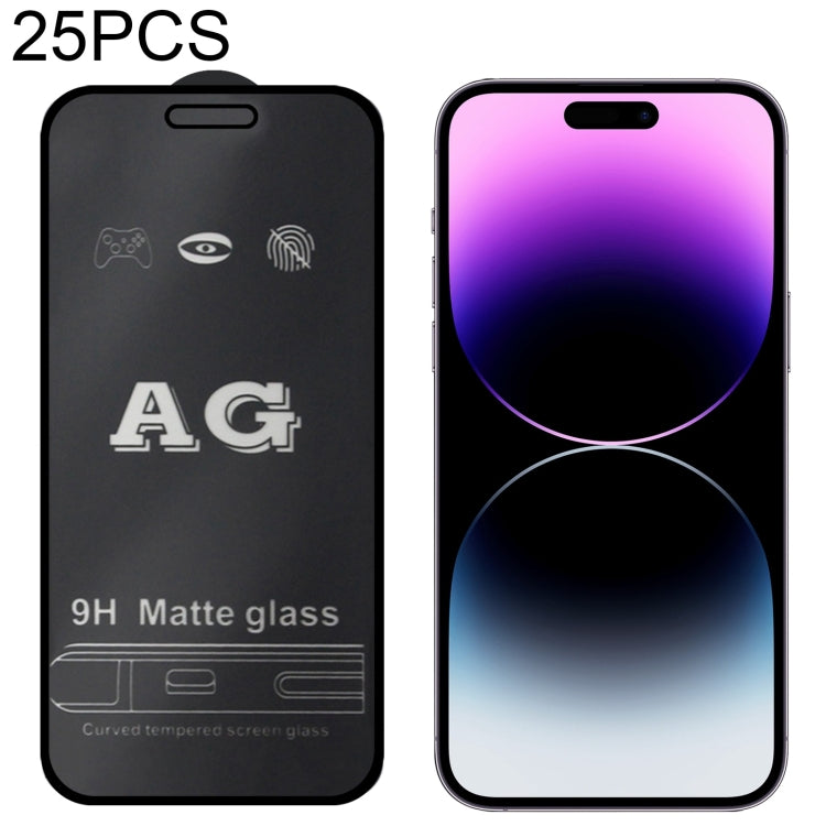 Frendorf | Für iPhone 14 Pro 25 Stück AG Matt Frosted Vollschutz-Glasfolie