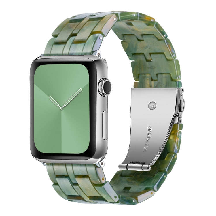 Frendorf | Fünf-Perlen-Harz-Uhrenarmband für Apple Watch Series 9&8&7 41mm / SE 3&SE 2&6&SE&5&4 40mm / 3&2&1 38mm (Aurora Grün)