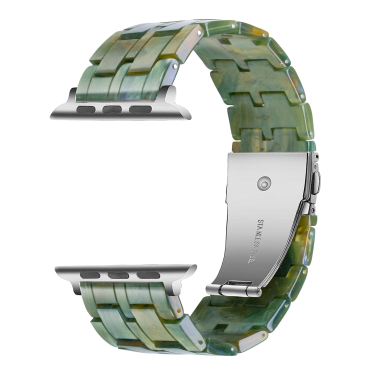 Frendorf | Fünf-Perlen-Harz-Uhrenarmband für Apple Watch Series 9&8&7 41mm / SE 3&SE 2&6&SE&5&4 40mm / 3&2&1 38mm (Aurora Grün)