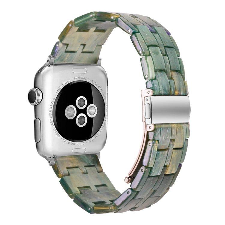 Frendorf | Fünf-Perlen-Harz-Uhrenarmband für Apple Watch Series 9&8&7 41mm / SE 3&SE 2&6&SE&5&4 40mm / 3&2&1 38mm (Aurora Grün)