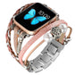 Frerndorf | Schmuck-Uhrenarmband für Apple Watch Series 9&8&7 41mm / SE 3&SE 2&6&SE&5&4 40mm / 3&2&1 38mm (Rosa)