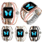 Frerndorf | Schmuck-Uhrenarmband für Apple Watch Series 9&8&7 41mm / SE 3&SE 2&6&SE&5&4 40mm / 3&2&1 38mm (Rosa)