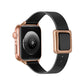 Frerndorf | Magnetische Roségold Quadratische Schnalle Uhrenarmband Für Apple Watch Series 9&8&7 41mm / SE 3&SE 2&6&SE&5&4 40mm / 3&2&1 38mm (Schwarz)