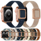 Frerndorf | Magnetische Roségoldene Quadratische Schnallen-Uhrenarmband Für Apple Watch Series 9&8&7 41mm / SE 3&SE 2&6&SE&5&4 40mm / 3&2&1 38mm(Beige)