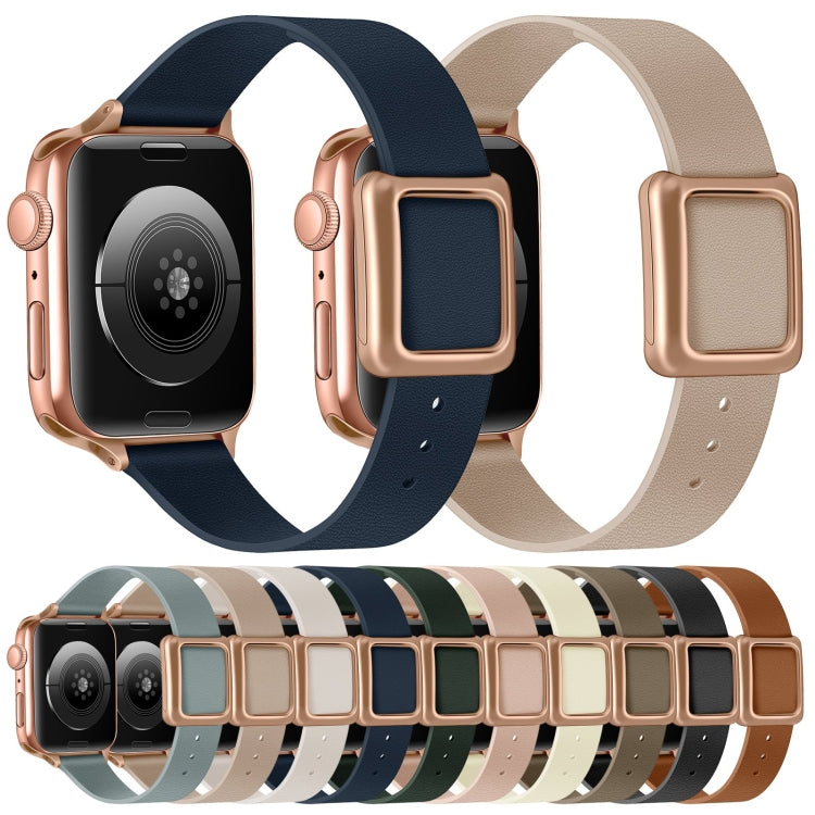 Frerndorf | Magnetische Roségoldene Quadratische Schnallen-Uhrenarmband Für Apple Watch Series 9&8&7 41mm / SE 3&SE 2&6&SE&5&4 40mm / 3&2&1 38mm(Beige)