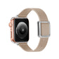 Frerndorf | Magnetische Silberne Quadratische Schnallen-Uhrenarmband für Apple Watch Series 9&8&7 41mm / SE 3&SE 2&6&SE&5&4 40mm / 3&2&1 38mm (Aprikose)