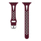 Frerndorf | Wassertropfen Silikon Uhrband für Apple Watch Series 9&8&7 41mm / SE 3&SE 2&6&SE&5&4 40mm / 3&2&1 38mm (Weinrot und Schwarz)