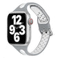 Frerndorf | Wassertropfen Silikon Uhrenarmband für Apple Watch Series 9&8&7 41mm / SE 3&SE 2&6&SE&5&4 40mm / 3&2&1 38mm (Kaltes Silber und Weiß)