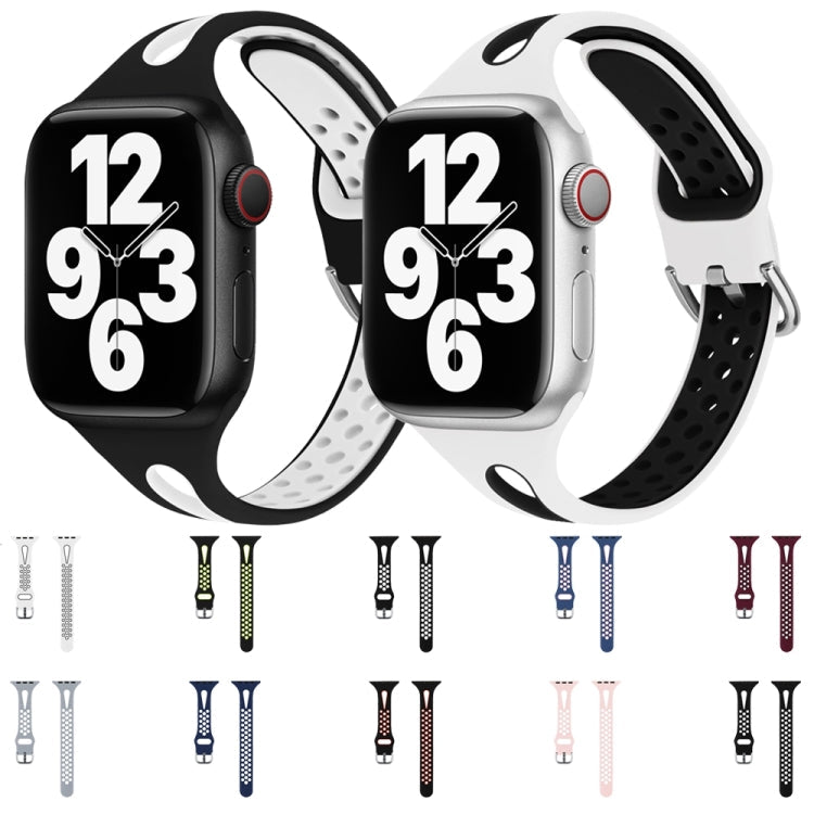 Frerndorf | Wassertropfen Silikon Uhrenarmband für Apple Watch Series 9&8&7 41mm / SE 3&SE 2&6&SE&5&4 40mm / 3&2&1 38mm (Kaltes Silber und Weiß)