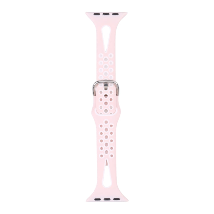 Frerndorf | Wassertropfen Silikon Uhrenarmband für Apple Watch Series 9&8&7 41mm / SE 3&SE 2&6&SE&5&4 40mm / 3&2&1 38mm (Kaltes Silber und Weiß)