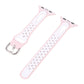 Frerndorf | Wassertropfen Silikon Uhrenarmband für Apple Watch Series 9&8&7 41mm / SE 3&SE 2&6&SE&5&4 40mm / 3&2&1 38mm (Kaltes Silber und Weiß)