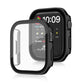 Frerndorf | Life Waterproof 2 in 1 PC Rahmen + Gehärtete Glas Schutzhülle für Apple Watch Series 9 / 8 / 7 45mm (Schwarz)