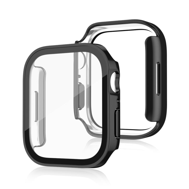 Frerndorf | Life Waterproof 2 in 1 PC Rahmen + Gehärtete Glas Schutzhülle für Apple Watch Series 9 / 8 / 7 45mm (Schwarz)