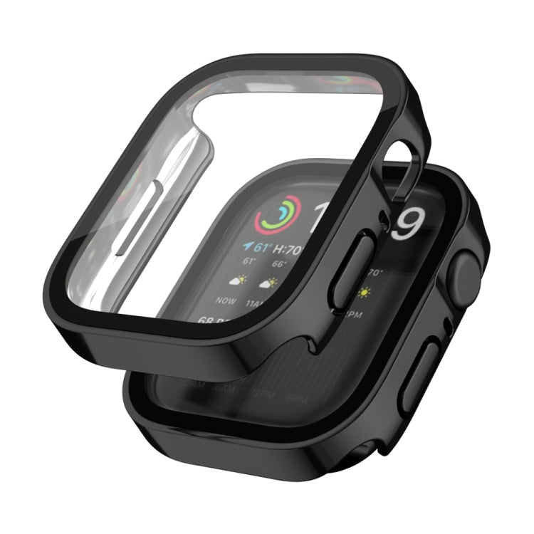 Frerndorf | Life Waterproof 2 in 1 PC Rahmen + Gehärtete Glas Schutzhülle für Apple Watch Series 9 / 8 / 7 45mm (Schwarz)