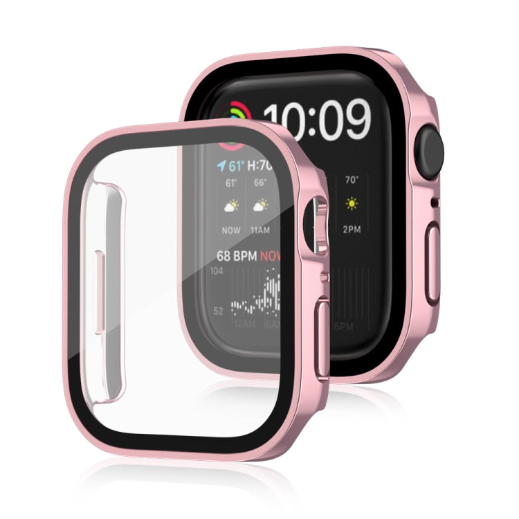 Frerndorf | Life Waterproof 2 in 1 PC Rahmen + Gehärtete Glas Schutzhülle Für Apple Watch Series 6 / 5 / 4 / SE 44mm (Rosa)